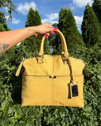 Vintage Y2K Tignanello Yellow Soft Leather Satchel