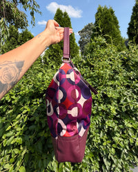 Coach Madison Maggie Op Art Purple Pink Sateen Hobo Shoulder Bag Y2K Purse