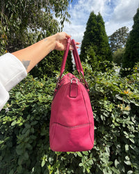 Vintage Coach Hampton Hot Pink Leather Satchel Shoulder Bag Y2K Purse