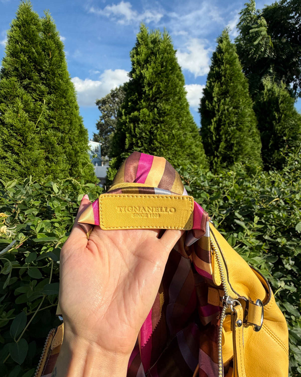 Vintage Y2K Tignanello Yellow Soft Leather Satchel