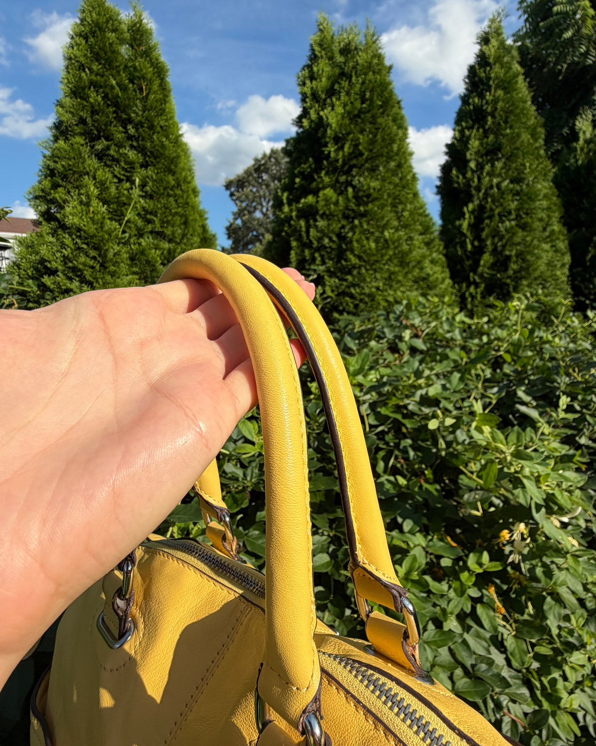 Vintage Y2K Tignanello Yellow Soft Leather Satchel