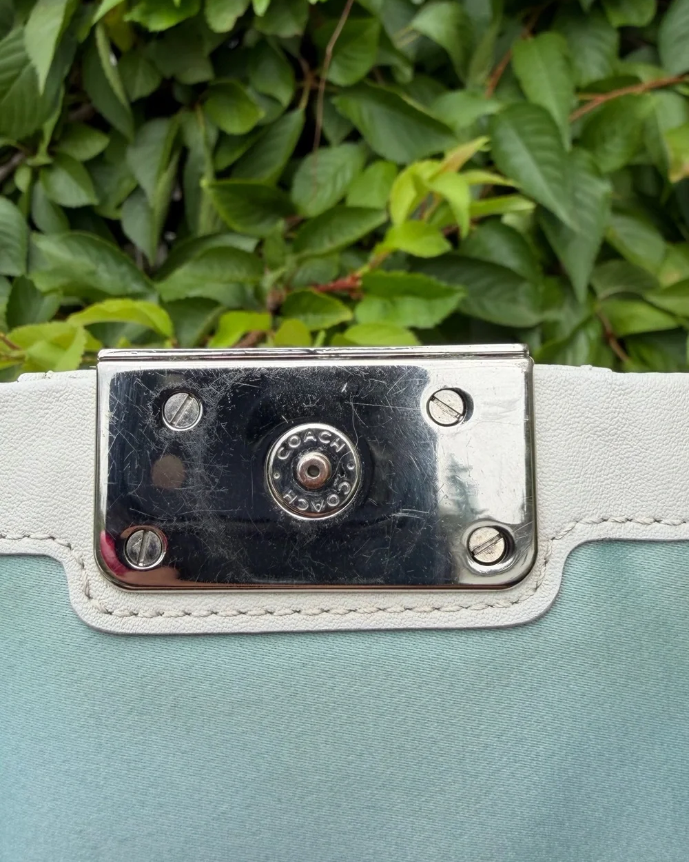 Coach White Leather Crossbody Flap Bag Y2K Style